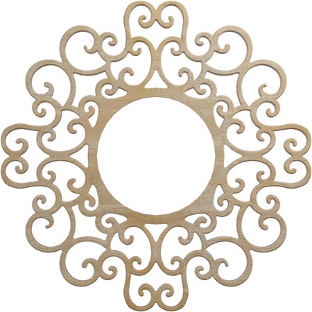 Ekena Millwork Reims Wood Fretwork Pierced Ceiling Medallion, Birch, 20"OD x 7 5/8"ID x 3/8"T CMWP20X20X0375REBI